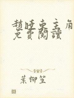 赵晓东主角小说免费阅读