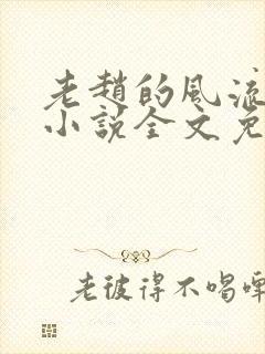 老赵的风流人生小说全文免费阅读