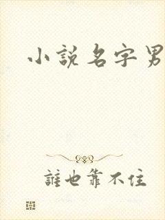 小说名字男生