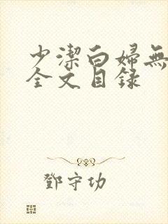 少洁白妇无删减全文目录