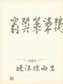 空间装满粮食回到六零年代