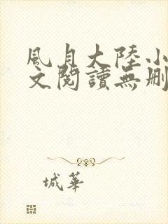 风月大陆小说全文阅读无删减