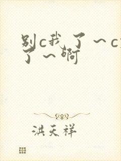 别c我了～c烂了～啊