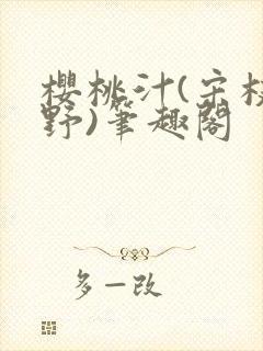樱桃汁(宋枝江野)笔趣阁