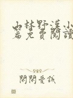 山林野汉小说全篇免费阅读