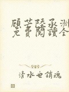 顾芒陆承洲小说免费阅读全文免费阅读下载