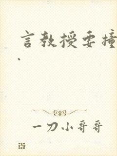 言教授要撞坏了.封面