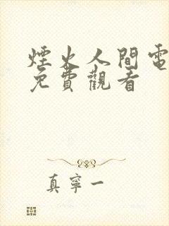 烟火人间电视剧免费观看