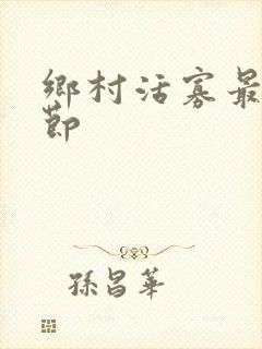 乡村活寡最新章节