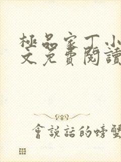 极品家丁小说全文免费阅读