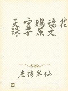 天官赐福花怜塞珠子原文