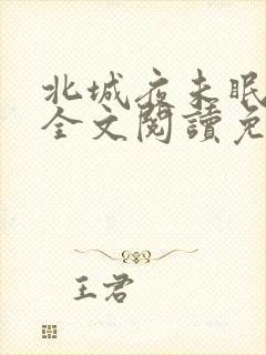 北城夜未眠小说全文阅读免费