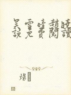 吴雪晴赵晓东小说免费阅读