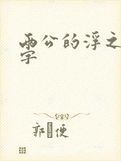 两公的浮之手中字