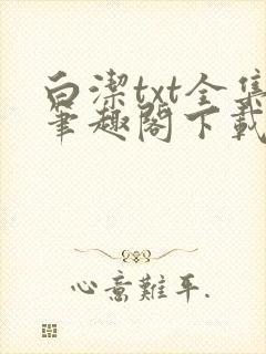 白洁txt全集笔趣阁下载