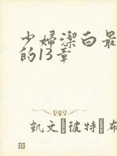 少妇洁白最刺激的13章