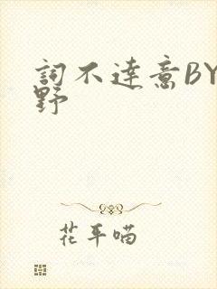 词不达意BY咩野