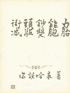 街头钞能力无删减版双胞胎