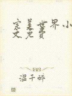 完美世界小说全文免费封面