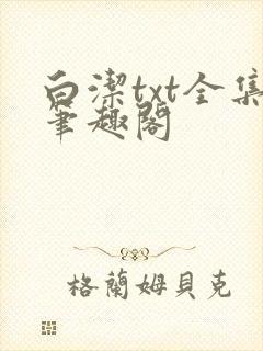 白洁txt全集笔趣阁