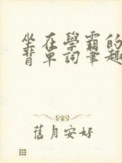 坐在学霸的鸡上背单词笔趣阁