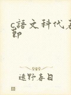 c语文科代表一节