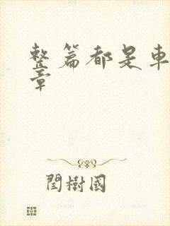 整篇都是车的文章