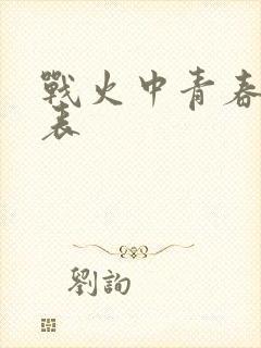 战火中青春演员表