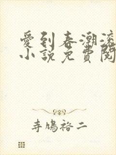 爱到春潮滚滚来小说免费阅读