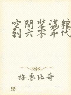 空间装满粮食回到六零年代