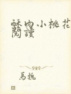 酥肉小桃花全文阅读