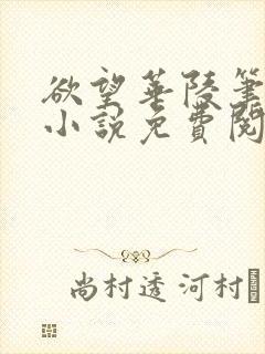 欲望华陵笔趣阁小说免费阅读