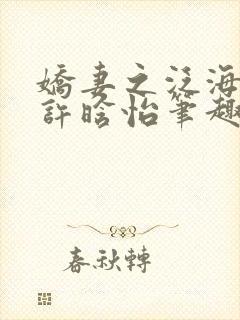 娇妻之泛海之舟许晗怡笔趣阁