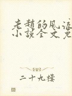 老赵的风流人生小说全文免费阅读