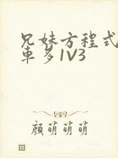 兄妹方程式多R车多1V3