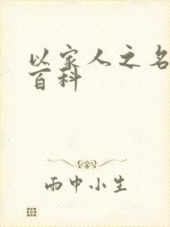 以家人之名百度百科