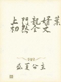 上门龙婿叶辰萧初然全文