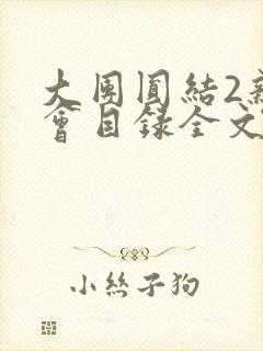 大团圆结2亲情会目录全文阅读视频