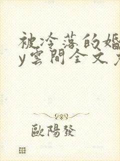 被冷落的婚姻by云间全文免费笔趣阁