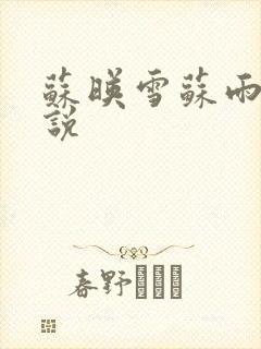 苏映雪苏雨柔小说