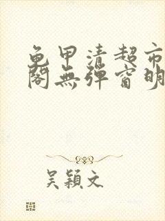 龟甲清超市笔趣阁无弹窗明星