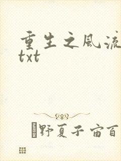 重生之风流仕途txt