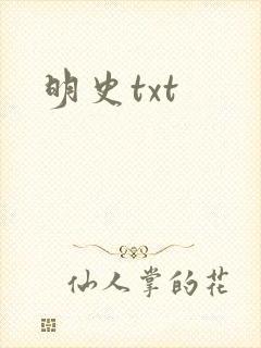 明史txt