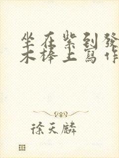 坐在紫到发黑的木棒上写作业