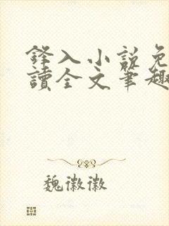 锋入小说免费阅读全文笔趣阁