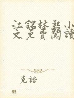 江铭林熙小说全文免费阅读