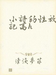 小诗的性放荡日记高h