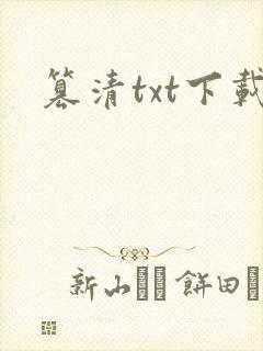 篡清txt下载