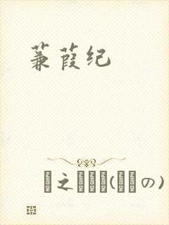 《蒹葭纪》小说封面