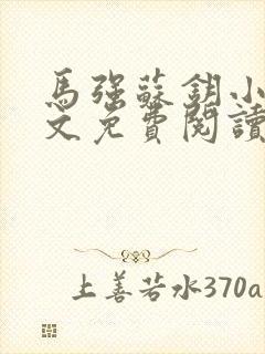 马强苏钥小说全文免费阅读最新章节